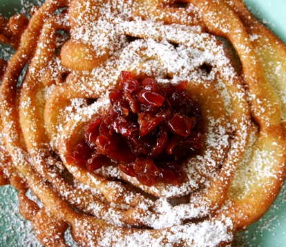 Furtaies Dolomite dessert Crispy funnel cake recipe