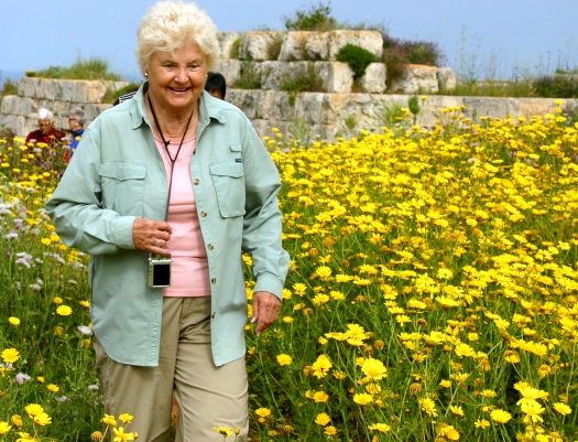 walker in flowers Sicily Syracuse Sicily walking tour