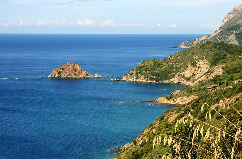 Walk overlooking the Mediterranean sea